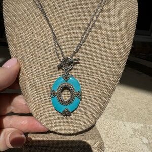 Showstopping Judith Jack never worn turquoise pendant necklaces